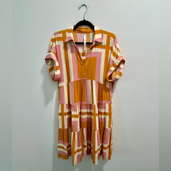 Geo Tiered Dress from Uncle Frank, size S/M - Picture 2 of 8